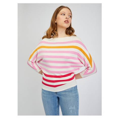 Orsay Pink-cream Women's Striped Sweater - Women