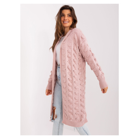 Light pink cardigan with wool