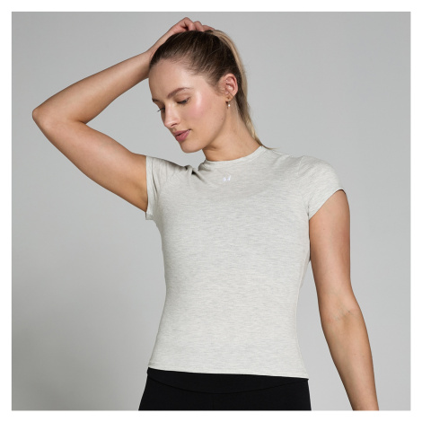 Dámske priliehavé tričko MP Basics s krátkymi rukávmi – svetlosivé melírované
