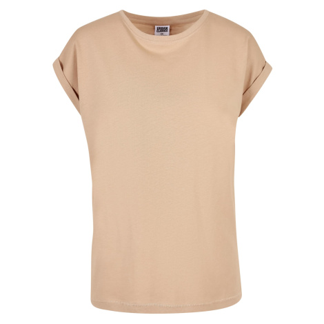 Women's T-shirt with extended shoulder union beige Urban Classics