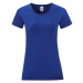 Blue Iconic women's t-shirt in combed cotton Fruit of the Loom