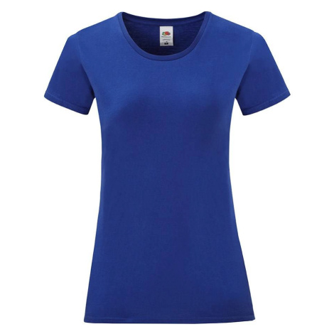 Blue Iconic women's t-shirt in combed cotton Fruit of the Loom