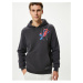 Koton Spiderman Oversize Hoodie Kangaroo Pocket Licensed Printed