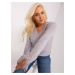 Grey women's oversized sweater