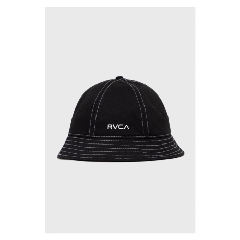 Bavlnený klobúk RVCA čierna farba, bavlnený