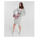 Sukňa Karl Lagerfeld Boucle Knit Skirt Biela