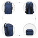 Tmavomodrý objemný cestovný batoh do lietadla &quot;Explorer&quot; - veľ. XL