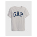 Svetlošedé chlapčenské bavlnené tričko s logom GAP