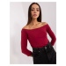 Burgundy fitted Spanish blouse BASIC FEEL GOOD