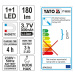 YATO Lampa montážní 1+1 LED, bezpřívodová, 3,7V Li-ion, magnet+hák, 180lm, YT-08502