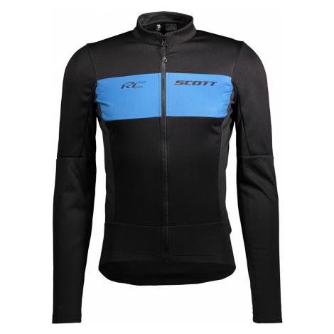 SCOTT Cyklistická zateplená bunda - RC WARM HYBRID WB - modrá/čierna