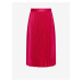 Women's Dark Pink Satin Pleated Midi Skirt JDY Sarah - Women