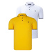 DOUBLE SET T8586 DEWBERRY MEN'S T-SHIRT-WHITE-YELLOW