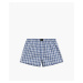 Men's loose boxers ATLANTIC - blue with checkered pattern