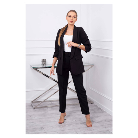 Elegant black jacket and trouser set