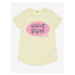 Svetložlté dievčenské tričko Guess