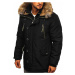 Čierna pánska zimná bunda parka Bolf 1045A
