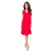 Červené dámské šaty s na ramenou a s volánkem XL model 8431488 - numoco