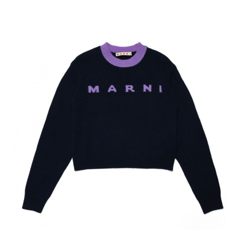 Sveter Marni Knitwear Blue Navy