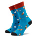 Funny Socks Ponožky Vysoké Unisex Fox SM1/10 Modrá