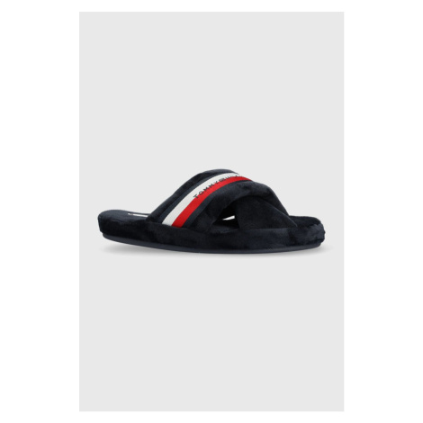Papuče Tommy Hilfiger Comfy Home Slippers With Straps , tmavomodrá farba
