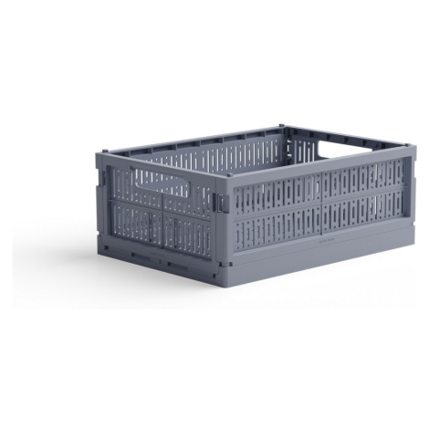 Skladacia prepravka midi Made Crate - blue grey