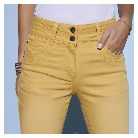 Blancheporte 7/8 farebné džínsy žltá