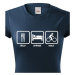 Dámské tričko Jídlo-spánek-kolo ukáže všem, kam vás vaše srdce táhne