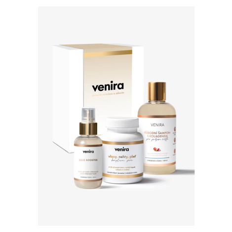 VENIRA darčeková sada - hair booster, kapsule pre vlasy, šampón s kolagénom na podporu rastu hai