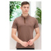 T8560 DEWBERRY T-SHIRT-PLAIN LIGHT BROWN