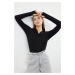 Trendyol Black Basic Polo Neck Fine Knitwear Sweater