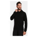 Kilpi MOSEO-M Pánsky vlnený sveter s kapucňou UM0205KI Čierna