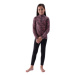 Lyžiarska flisová mikina 4F JUNIOR FLEECE UNDERWEAR-JWAW24UFLEF051-64A-SALMON CORAL ALLOVER