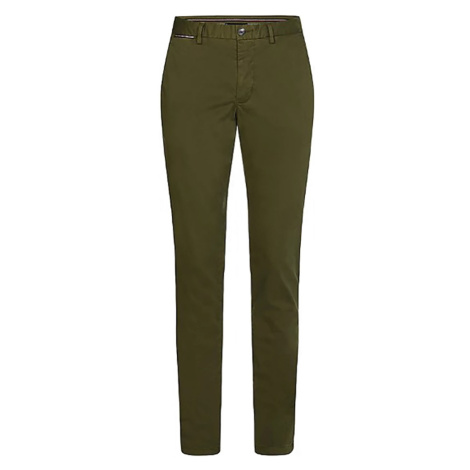 Tommy Hilfiger Nohavice - BLEECKER TH FLEX SATIN CHINO GMD zelené