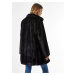 Čierny kabát z umelého kožúšku Dorothy Perkins - M