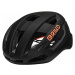 Briko Izar LED Matt Black/Orange Fluo Prilba na bicykel