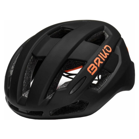 Briko Izar LED Matt Black/Orange Fluo Prilba na bicykel