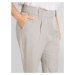 Vero Moda Curve Plisované nohavice 'WENDY'  sivobéžová / biela