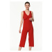 Z6478 DEWBERRY LADIES JUMPSUIT-RED