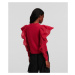 Mikina Karl Lagerfeld Fabric Mix Sweatshirt Červená