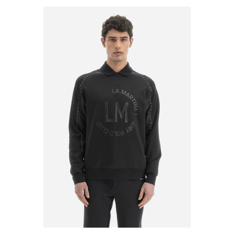 Mikina La Martina Man Crew Neck Sweatshirt Fleec Black