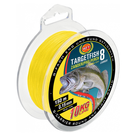Wft splietaná šnúra targetfish 8 žltá 150 m - 0,15 mm - 10 kg