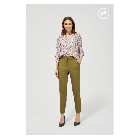 Chinos with lyocell - olive Moodo