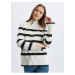 Orsay Black & White Ladies Striped Sweater - Women