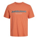 JACK & JONES Tričko 'LAKEWOOD'  oranžová / čierna / biela
