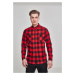 Plaid flannel shirt blk/red