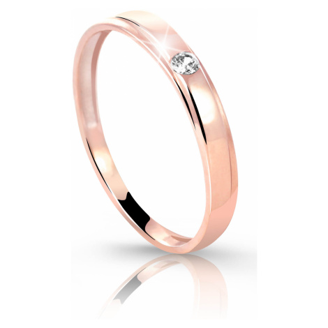 Cutie Diamonds Prsteň z ružového zlata s briliantom DZ6707-1617-00-X-4 62 mm Cutie Jewellery