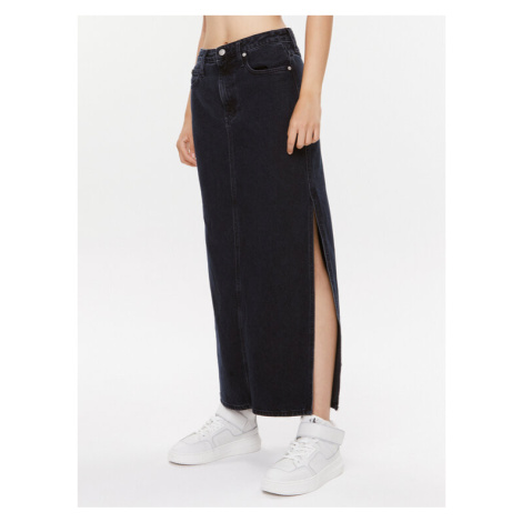 Calvin Klein Jeans Džínsová sukňa J20J221808 Čierna Regular Fit