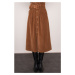 Dark brown BSL midi skirt