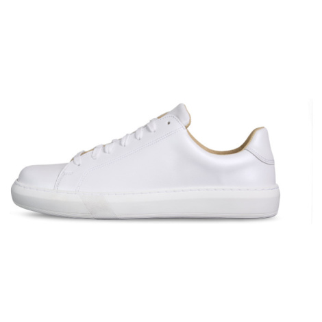 Vasky Glory White - Pánske kožené tenisky / botasky biele, ručná výroba